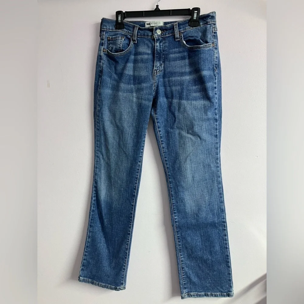 Levi’s 505 Straight Leg Faded Blue Women’s Denim Jeans, 34 x 30